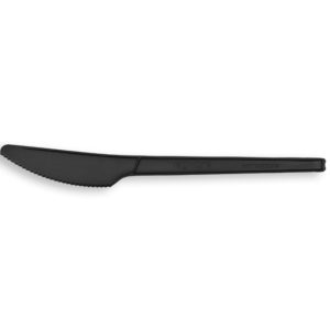 6.5in compostable CPLA knife, black